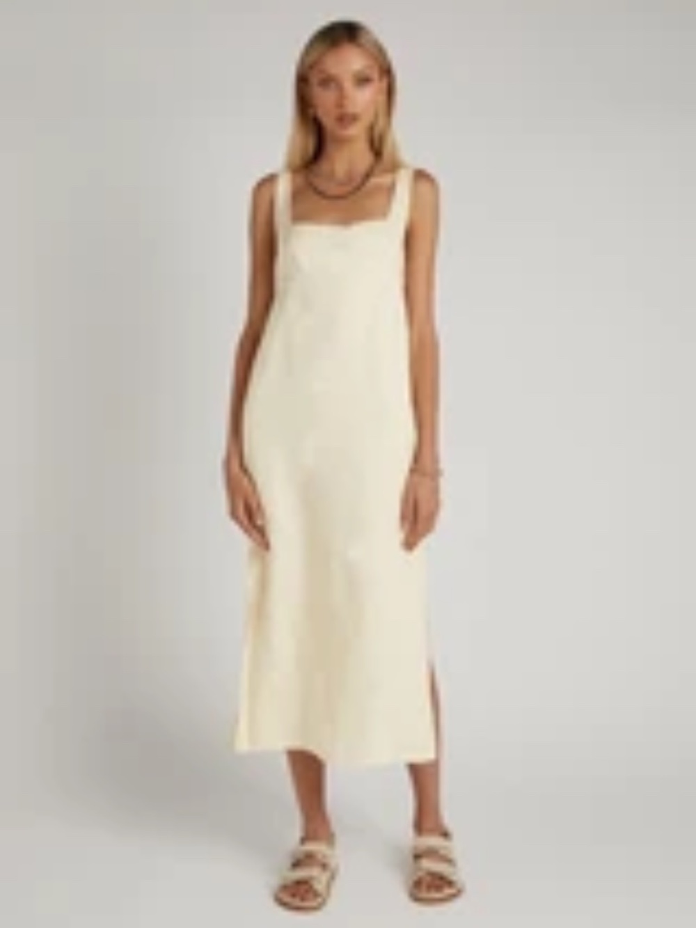 PALMER DRESS - SIZE 8 AUSTRALIA- LINEN- CREAM